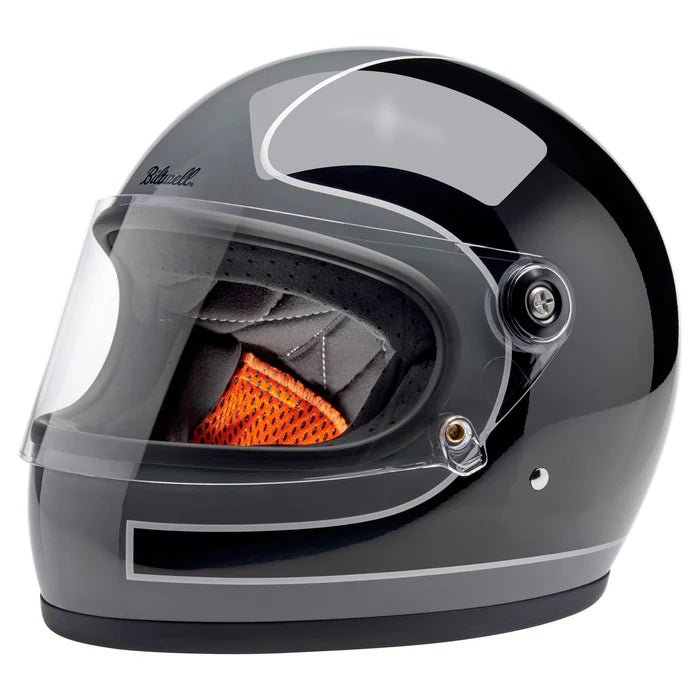 Biltwell Gringo S Helmet - Gloss Storm Grey / Black Tracker