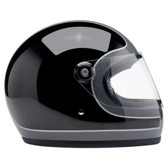 Biltwell Gringo S Helmet - Gloss Storm Grey / Black Tracker