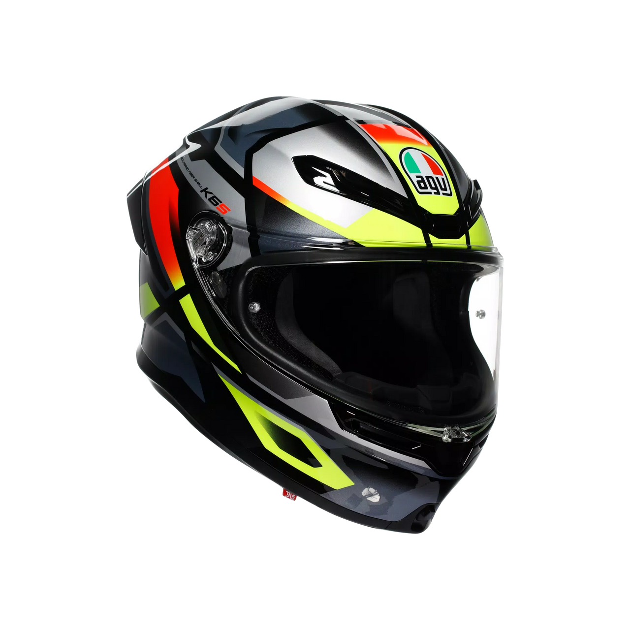 AGV Motorcycles Full Face Helmet K6 S ERAZER BLACK/RED/YELLOW FLUO