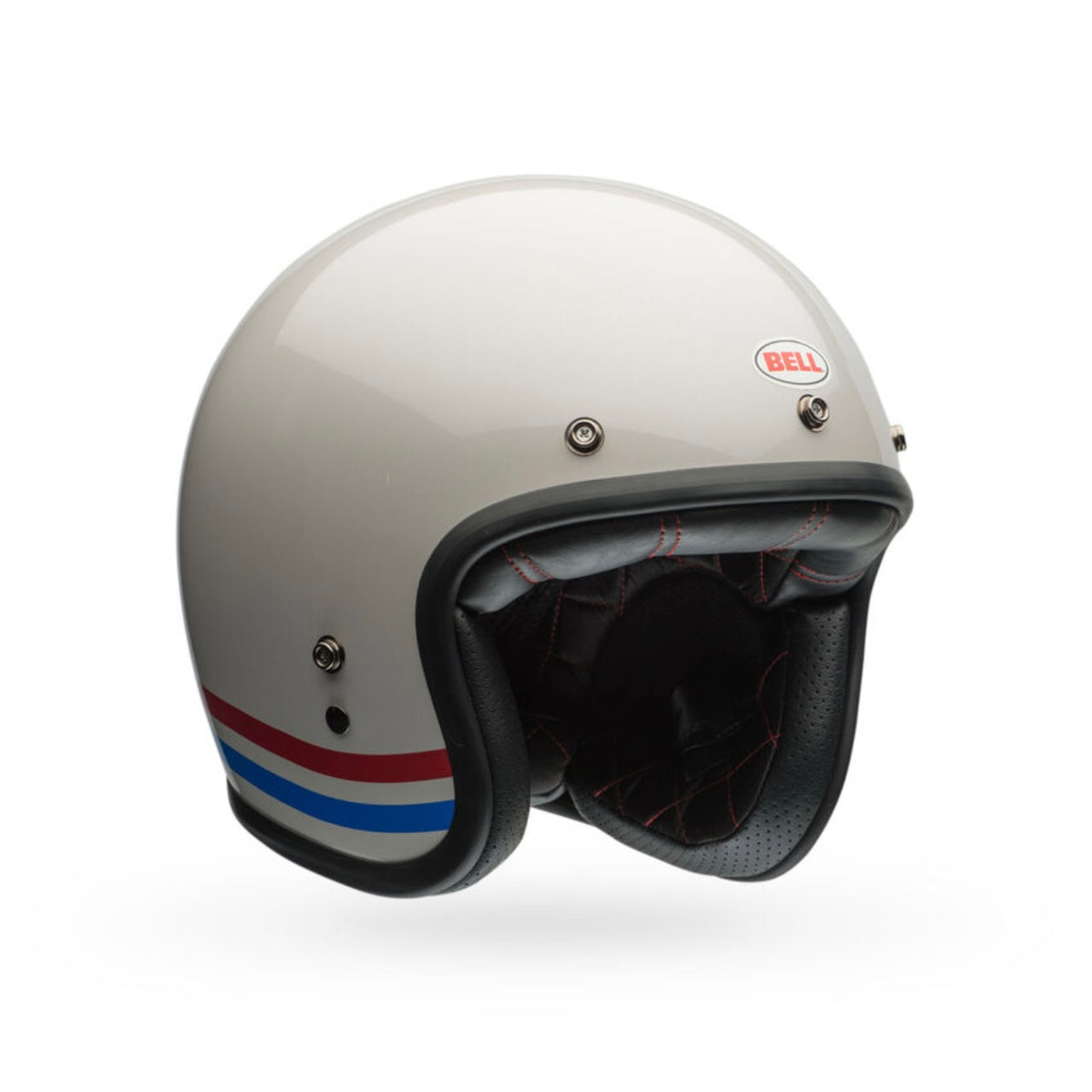 BELL Custom 500 Stripes Pearl White