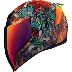 ICON Airflite Full Face Blegh MIPS Helmet Red Glow in the dark