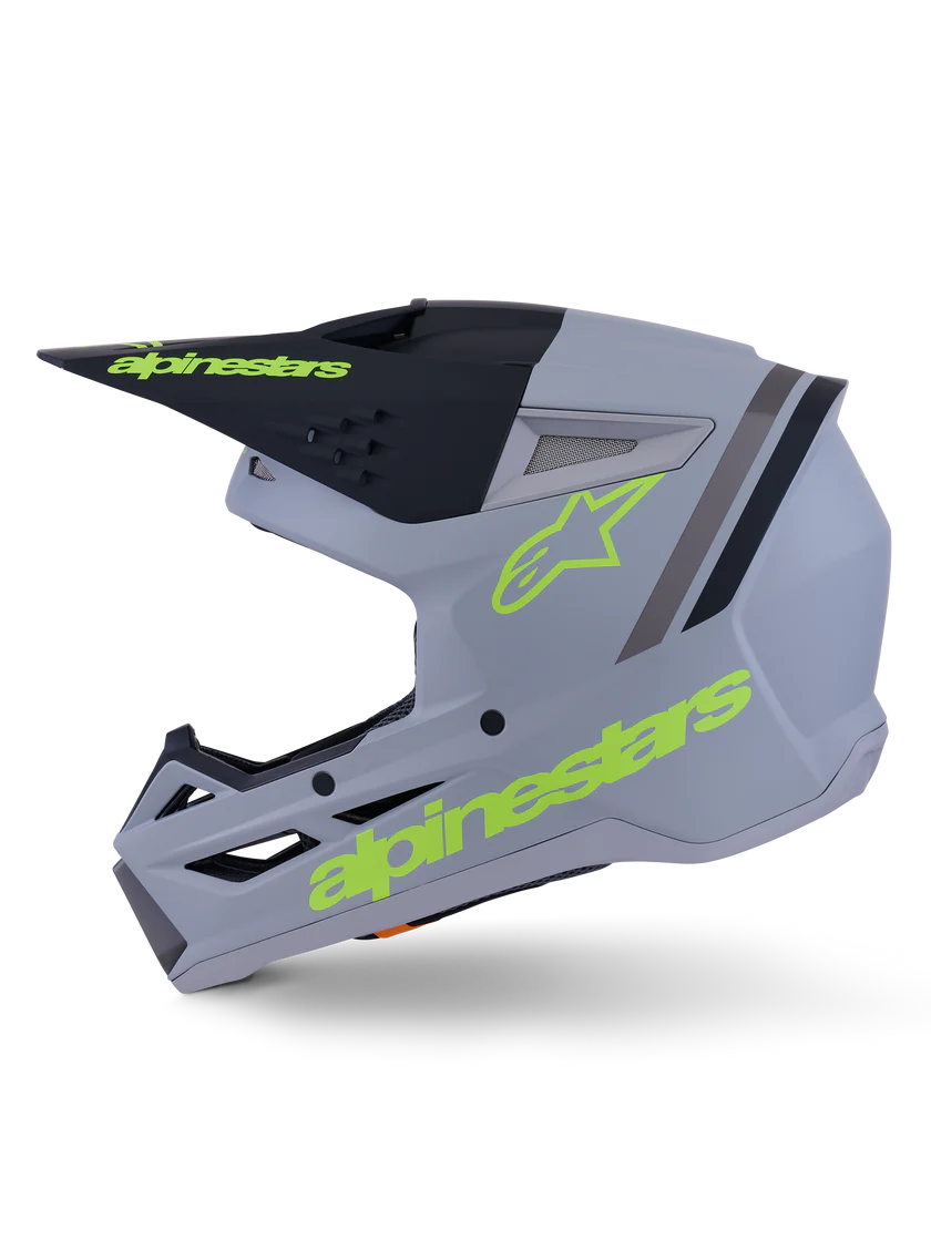 Alpinestar SM3 Radium Helmet ECE06/DOT Gray/Black/Yellow Fluo Matt