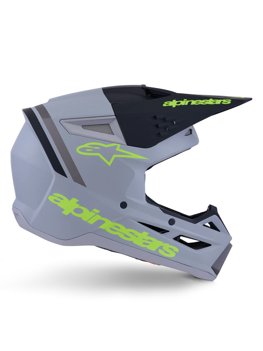 Alpinestar SM3 Radium Helmet ECE06/DOT Gray/Black/Yellow Fluo Matt