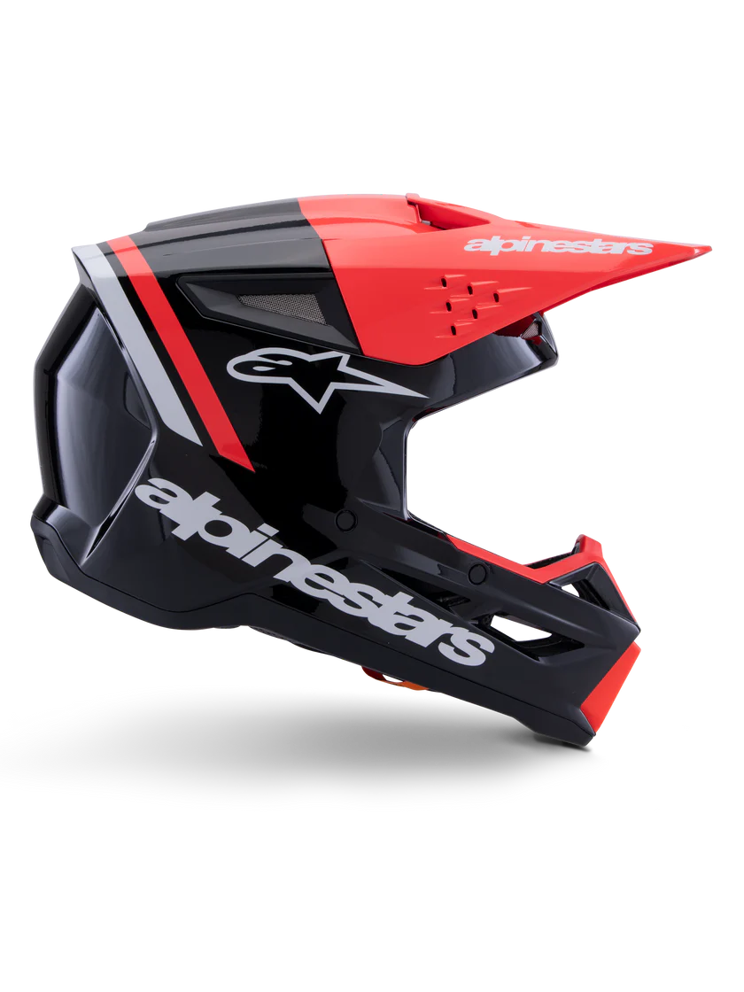 Alpinestar SM3 Radium Helmet ECE06/DOT Black/Red Fluo/White Glossy