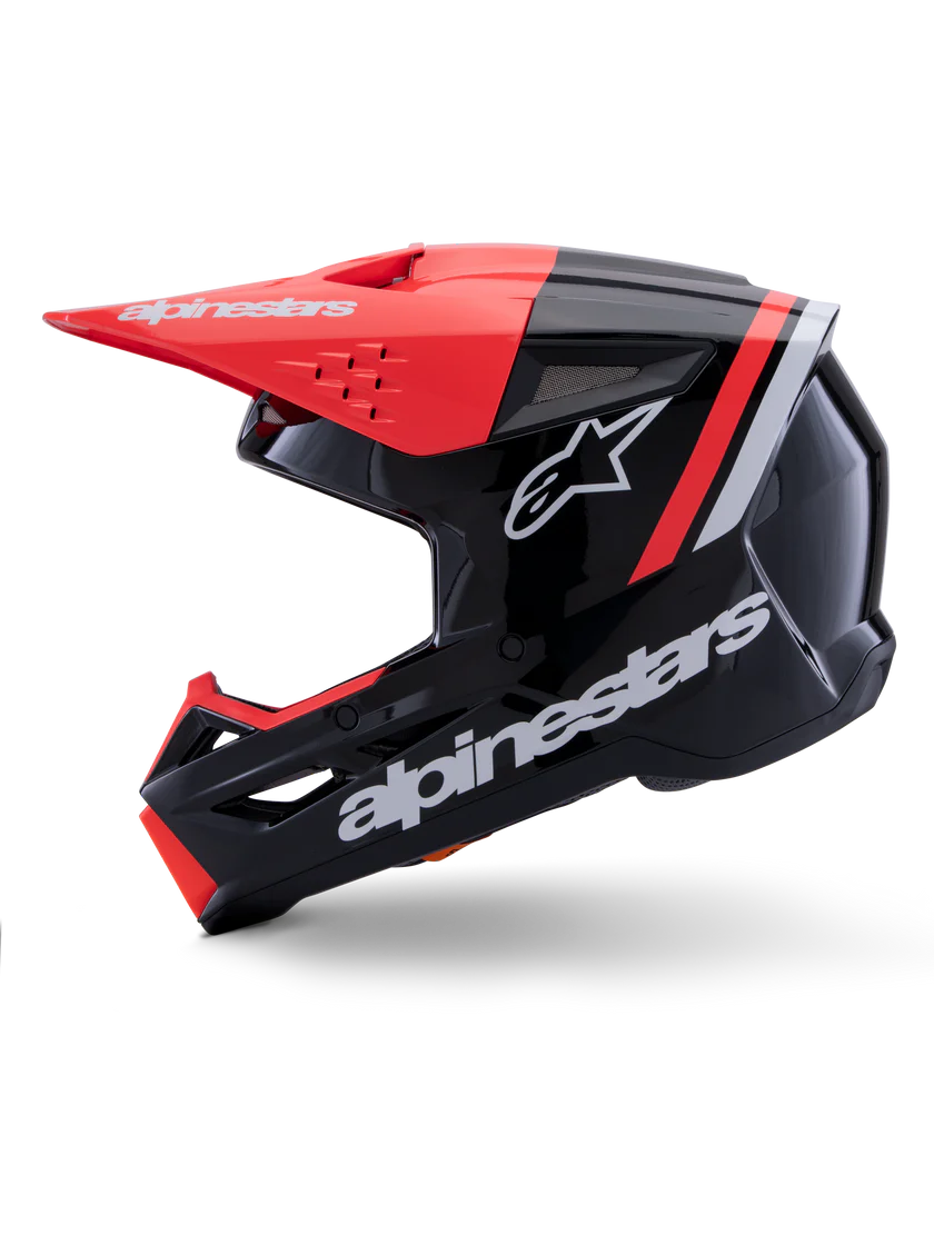Alpinestar SM3 Radium Helmet ECE06/DOT Black/Red Fluo/White Glossy