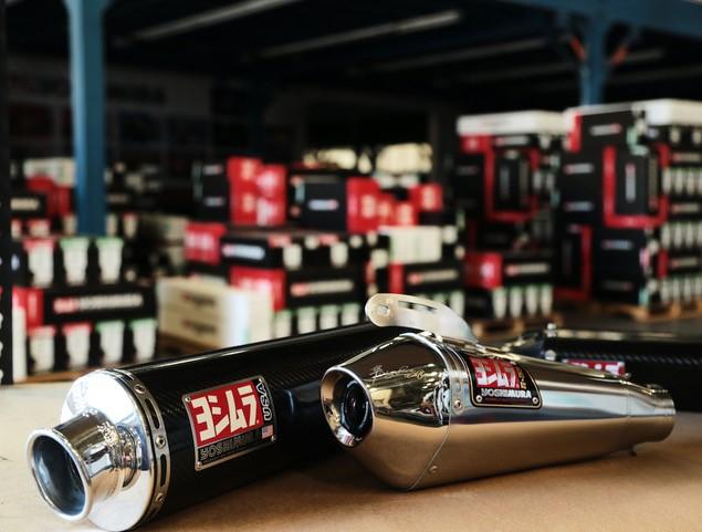 YOSHIMURA  12'' R77 RIGHT MUFFLER STAINLESS/STAINLESS FLARE WORKS FINISH