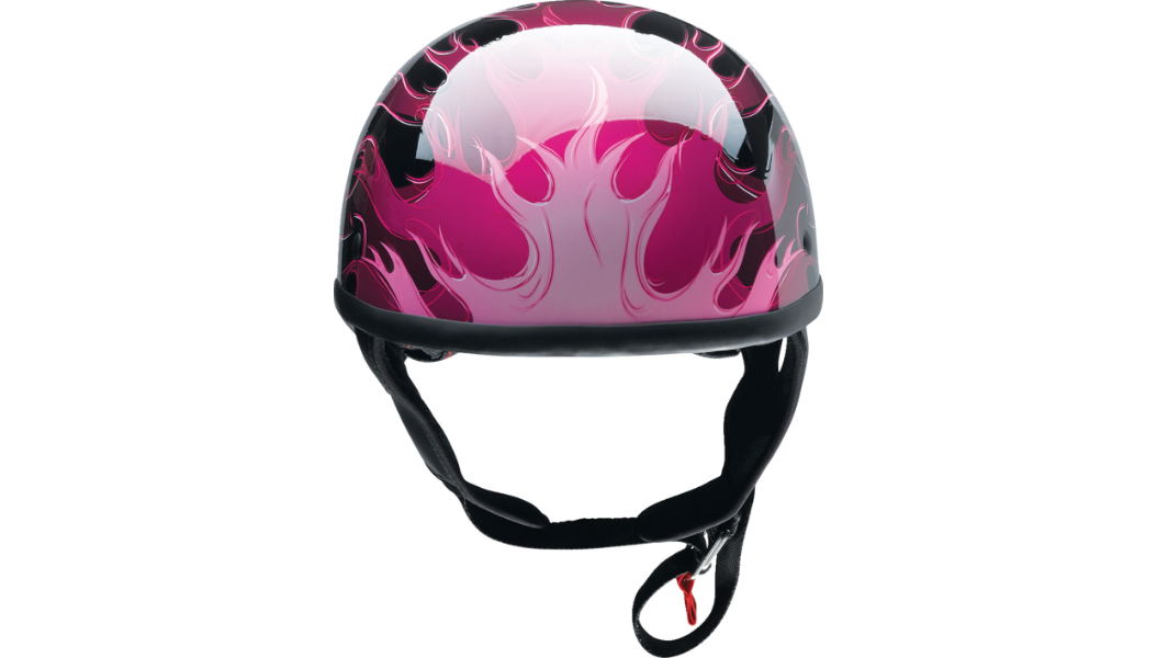 Z1R Beanie Hellfire Half Helmet Flame Gloss Pink