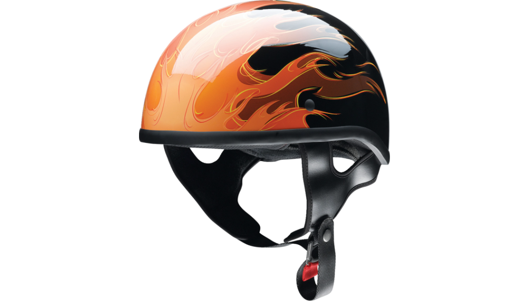 Z1R Beanie Hellfire Half Helmet Flame Gloss Orange