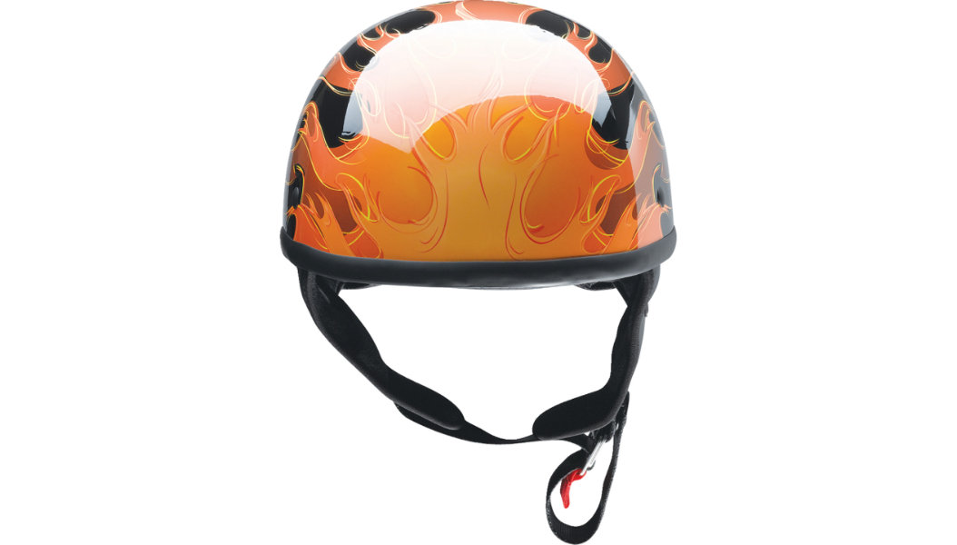 Z1R Beanie Hellfire Half Helmet Flame Gloss Orange